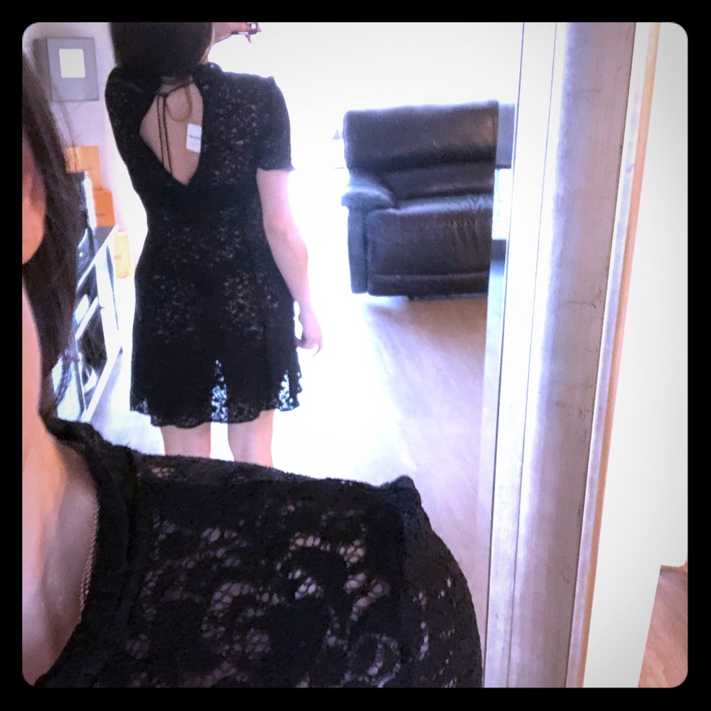 Black see-through dress